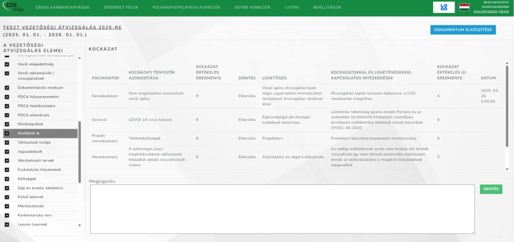 cos management review 03